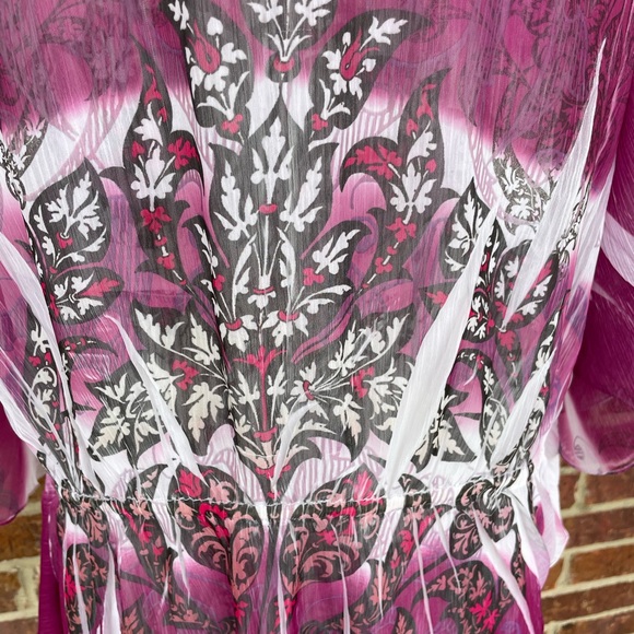 Cato Woman Plus Size Batwing Sleeve Sequin Neck Flowy Blouse Size 22/24W - Picture 5 of 12